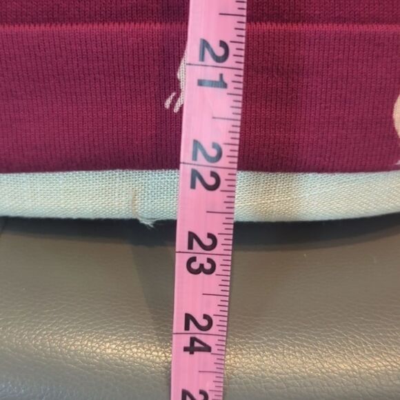 Tommy Hilfiger Cardigan Small Women's 100% Cotton Burgundy with Leaves Long - Picture 4 of 8